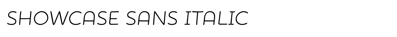 Showcase Sans Italic